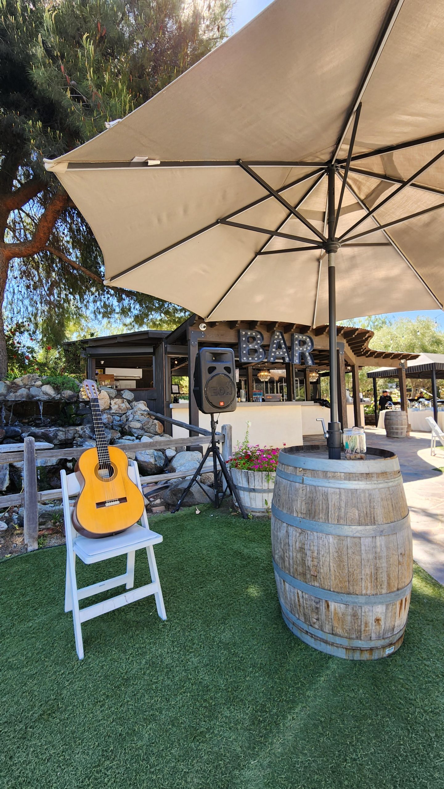 Skilled acoustic guitar player providing background music in the Los Angeles area